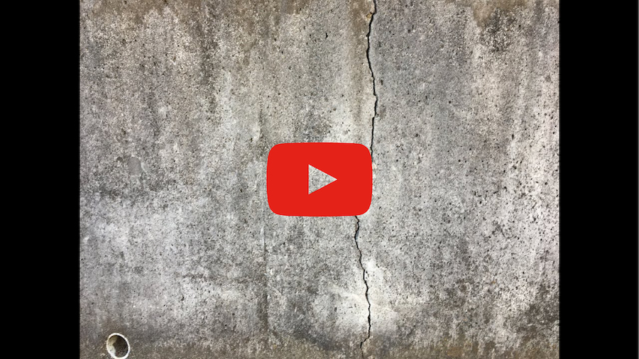 【動画】コンクリートに入った大きなひび割れの解説